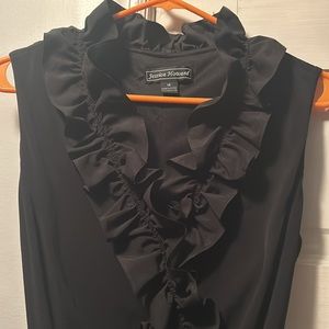 Jessica Howard Black Ruffle Dress - Size 14